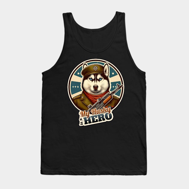 Husky soldier Tank Top by k9-tee